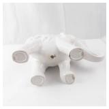 Elephant Filigree Ceramic Figurine - White Openwork Elephant Sculpture