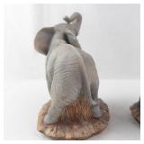 Masterpiece by Homco Elephant Figurines - Hand-Painted Porcelain (Lot of 2)