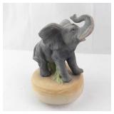 Vintage Price Music Box - Old Elephant Ceramic 6.5 x 4.5 in