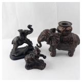 Elephant Candle Holder Set (Lot of 3)