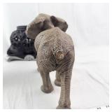 Elephant Family Figurine Set - Resin Elephant Sculptures on Rock Base