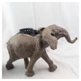 Elephant Family Figurine Set - Resin Elephant Sculptures on Rock Base