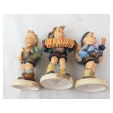 Goebel M.I. Hummel Accordion Boy #185 Trio - Set of 3 Figurines (Trumpet Boy, Home From Market)