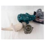 Elephant Figurine Set - 4-Piece Decorative Ceramic/Resin Collection