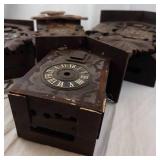 Set of 4 Vintage Carved Cuckoo Clocks with Birds & Maple Leaf Motifs. (Parts/Need Repairs)