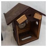 Set of 4 Vintage Carved Cuckoo Clocks with Birds & Maple Leaf Motifs. (Parts/Need Repairs)