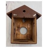 German Carved Cuckoo Clock Parts (Lot of 5) - Leaf & Bird Motif, Roman Dial (Parts/Need Repairs)