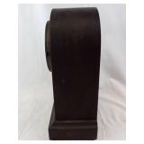 Seth Thomas Mantel Clock - Arched Wood Case, Brass Bezel, Glass Dial. Not tested, may need repair.
