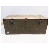 Belber Trunk & Bag Co 1942 Vintage Travel Trunk with Metal Hardware