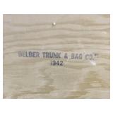 Belber Trunk & Bag Co 1942 Vintage Travel Trunk with Metal Hardware