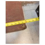 Vintage Wooden Storage Trunk - Metal Latch, Brown Finish