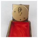 Seth Thomas Travel Alarm Clock - Red Leather Case, Germany