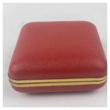 Seth Thomas Travel Alarm Clock - Red Leather Case, Germany