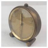 EMCA Swiss Made Vintage Alarm Clock 7 Jewels Brass Case