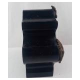 Ornate Carved Wood Crest with Bronze Accent Shell Motif - Antique Furniture Ornament