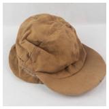 HIGGERS CAP 73 Tan Cotton Bucket Hat with Red Interior