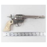 Hubley Cowboy Cap Gun - Vintage Colt SAA Style Toy Pistol w/ Ivory Grip