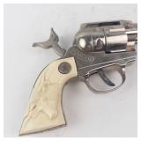 Hubley Cowboy Cap Gun - Vintage Colt SAA Style Toy Pistol w/ Ivory Grip