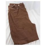 Brown Corduroy Pants - 5-Pocket Trousers, Button Fly