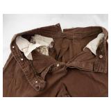 Brown Corduroy Pants - 5-Pocket Trousers, Button Fly