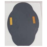 Vintage Oval Vanity Mirror with Ornate Gold-Tone Frame - Bowed Water-Damaged Wood Bottom