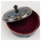 Silver Plated, Velvet Lined Trinket Box