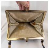 Beaded Black Velvet Evening Bag - Nail Buff - Geode Pen Holder - Hourglass (Brass Frame) (Lot of 4)