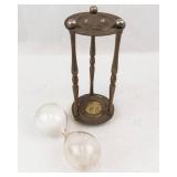 Beaded Black Velvet Evening Bag - Nail Buff - Geode Pen Holder - Hourglass (Brass Frame) (Lot of 4)