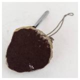 Beaded Black Velvet Evening Bag - Nail Buff - Geode Pen Holder - Hourglass (Brass Frame) (Lot of 4)