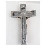 Crucifix Jesus on Cross Wall Plaque - Bronze Tone INRI