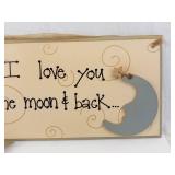 Moon & Star Wall Plaque - Includes Two Moon Frames