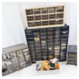 Unit Drawer Storage Cabinets with Clock Parts Drawers (set of 4)