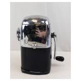 Ice-O-Mat Vintage Manual Ice Shaver - Chrome Top, Black Base (Untested)