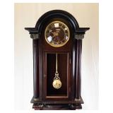 Bombay Company Grandfather Clock - Dark Walnut Finish, Brass Dial (2000).