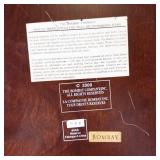 Bombay Company Grandfather Clock - Dark Walnut Finish, Brass Dial (2000).