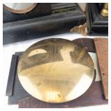 Antique Black Mantel Clock Bits and Parts