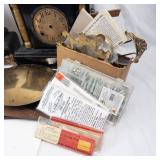 Antique Black Mantel Clock Bits and Parts
