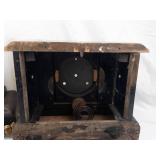 Antique Black Mantel Clock Bits and Parts