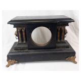 Antique Black Mantel Clock Bits and Parts