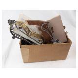 Antique Black Mantel Clock Bits and Parts