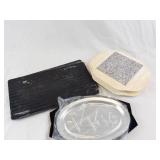 Nordic Ware Platter and Holder, Griddle Set -  and 2 Microwavable Hot Plates
