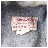 Filson Genuine Wool Mackinaw Coat - Gray 100% Virgin Wool, Seattle