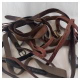 Assorted Leather Belts - Brown & Black, Mixed Widths
