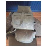 Saddle Bag - Vintage Leather with Front Flap Buckle