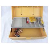 Plano Yellow Plastic Tackle Box with Divided Top Tray (Two-Tier)