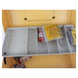 Plano Yellow Plastic Tackle Box with Divided Top Tray (Two-Tier)