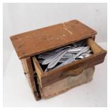 Miniature Dollhouse Furniture Set - Wooden Desk, Table and Chair & Silverware, Mailbox