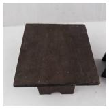 Miniature Dollhouse Furniture Set - Wooden Desk, Table and Chair & Silverware, Mailbox