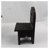 Miniature Dollhouse Furniture Set - Wooden Desk, Table and Chair & Silverware, Mailbox