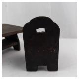 Miniature Dollhouse Furniture Set - Wooden Desk, Table and Chair & Silverware, Mailbox